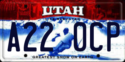 UT license plate A220CP