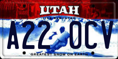 UT license plate A220CV