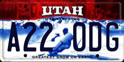 UT license plate A220DG