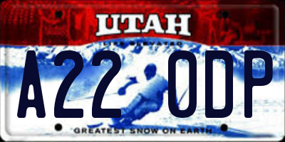 UT license plate A220DP