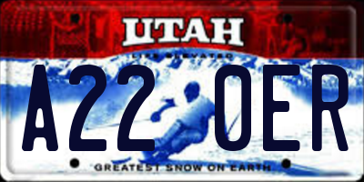 UT license plate A220ER