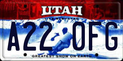 UT license plate A220FG