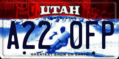 UT license plate A220FP