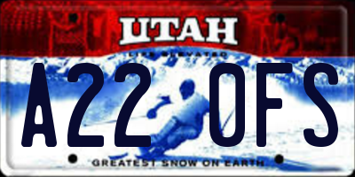 UT license plate A220FS
