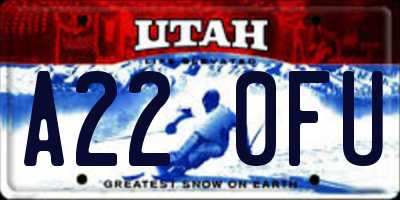 UT license plate A220FU