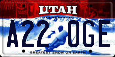UT license plate A220GE