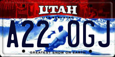 UT license plate A220GJ