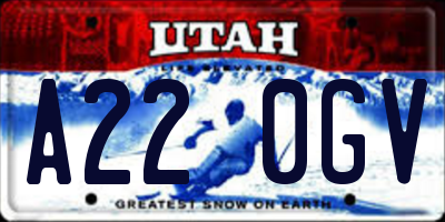UT license plate A220GV