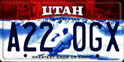 UT license plate A220GX