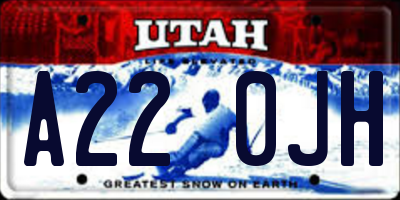 UT license plate A220JH