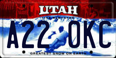 UT license plate A220KC