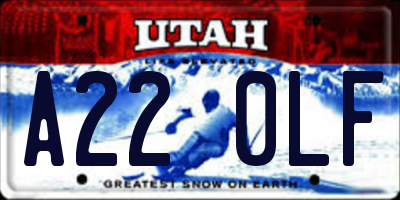 UT license plate A220LF