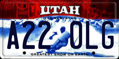 UT license plate A220LG