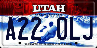 UT license plate A220LJ