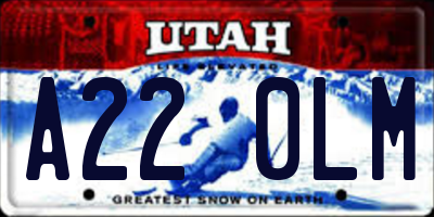 UT license plate A220LM