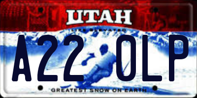 UT license plate A220LP