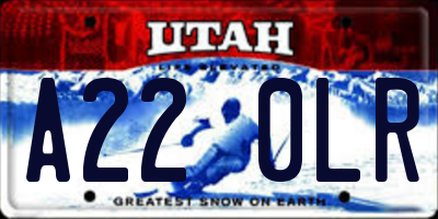 UT license plate A220LR