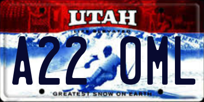 UT license plate A220ML