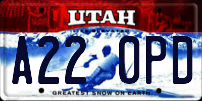 UT license plate A220PD