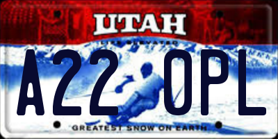 UT license plate A220PL