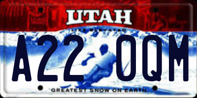 UT license plate A220QM