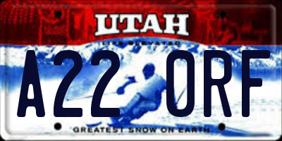 UT license plate A220RF