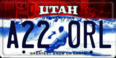 UT license plate A220RL
