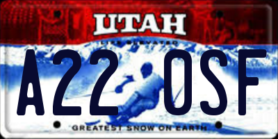 UT license plate A220SF