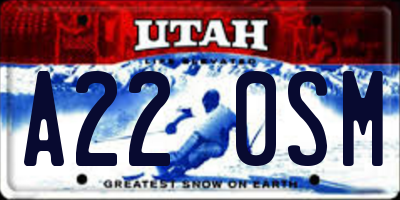 UT license plate A220SM