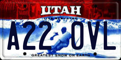 UT license plate A220VL