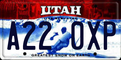 UT license plate A220XP