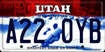 UT license plate A220YB
