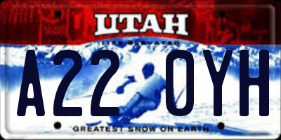 UT license plate A220YH