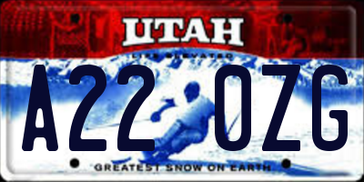 UT license plate A220ZG