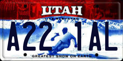 UT license plate A221AL