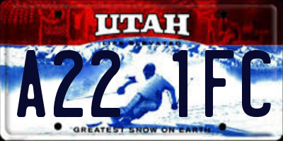 UT license plate A221FC