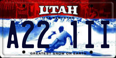 UT license plate A221II