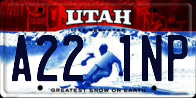 UT license plate A221NP