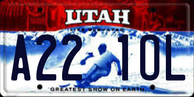UT license plate A221OL