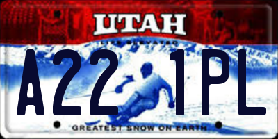 UT license plate A221PL