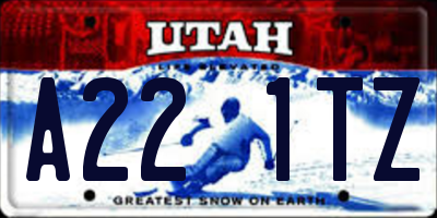 UT license plate A221TZ