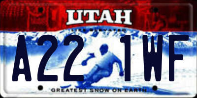 UT license plate A221WF