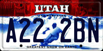 UT license plate A222BN