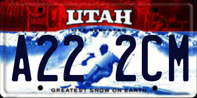 UT license plate A222CM