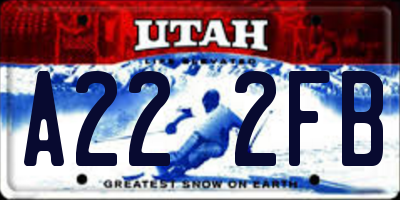 UT license plate A222FB