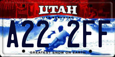 UT license plate A222FF