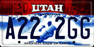 UT license plate A222GG
