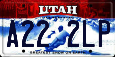 UT license plate A222LP
