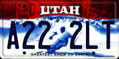 UT license plate A222LT