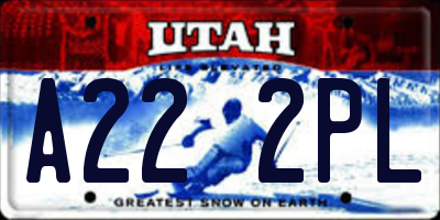UT license plate A222PL